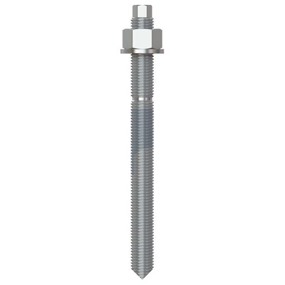 Hot Dip Galvanised Finish Stud Chemical Anchor Kit (External Hex) Chisel Point Class 8.8 Metric Hobson