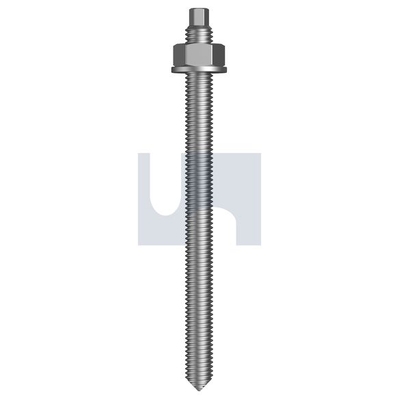 Hot Dip Galvanised Finish Stud Chemical Anchor Kit (External Hex) Chisel Point Class 8.8 Metric Hobson