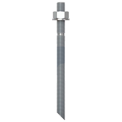 Hot Dip Galvanised Finish Stud Chemical Anchor Kit (Flat Top) Angle Point Class 5.8 Metric Hobson