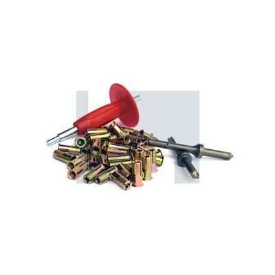 M10 X 30mm Zinc Yellow Passivate Finish Drop-In-Anchor With Lip Bucket  Knurled/ 12x45 Bits Metric Hobson MDKMSYCM100030