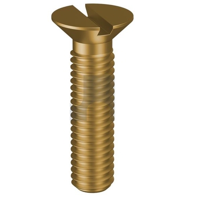 Brass Finish Metal Thread Countersunk Slot Metric Hobson