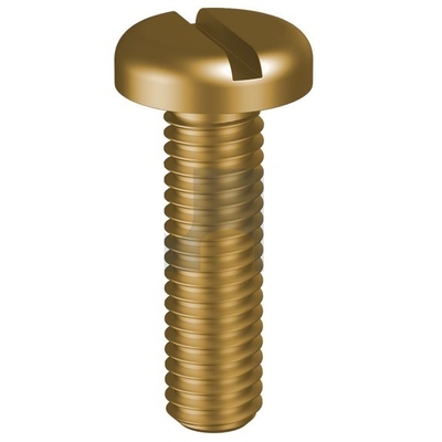 Brass Finish Metal Thread Pan Slot Metric Hobson