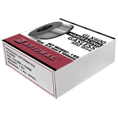 MIG Wire Hardfacing Gasless Fluxcored 0.9mm 1KG 100mm Spool GLX600 MWHFGL60009100