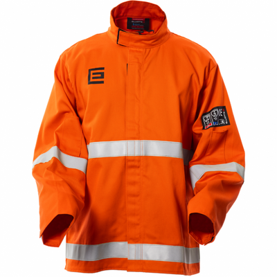 High Visibility Orange Welding Jacket with Reflective Trim Size SML Elliotts OPWJ30T1S