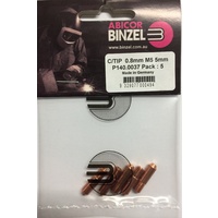 0.8mm M5 5mm Steel Contact Tip Pk:10 Binzel P140.0037