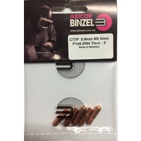 0.9mm M5 5mm Steel Contact Tip Pk: 10 Binzel P140.0164.10