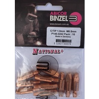 1.0mm Steel M6 8mm 28mm contact tip Binzel Pk:10 P140.0242