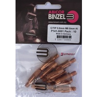 0.8mm Aluminium M6 8mm 28mm Binzel contact tip Pk:10 P141.0001