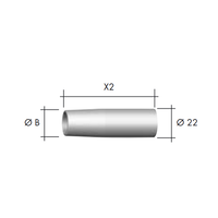 Gas Nozzle Conical Abimig 255 Binzel  P145.D011- Pkt:2
