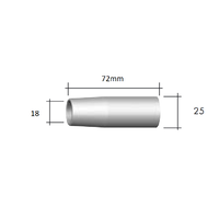 Abimig 355 Gas Nozzle Conical  Binzel P145.D021 Pkt :2