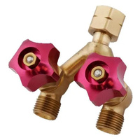 Hose Fitting Y-Piece With Valve LH 5/8" UNF Weldclass P4-HFYVRH