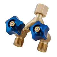 Hose Fitting Y-Piece With Valve RH 5/8" UNF Weldclass P4-HFYVRH