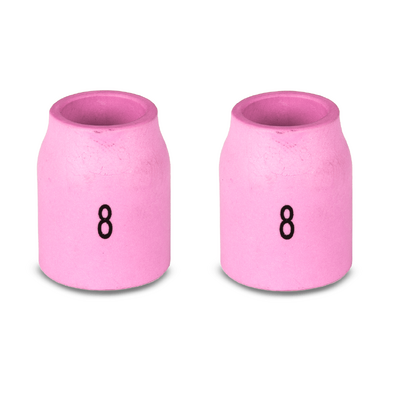 Gas Lens Ceramic Cup 8-13mm For Size 9/20 Tig Torch Unimig P53N61S Pack of 2