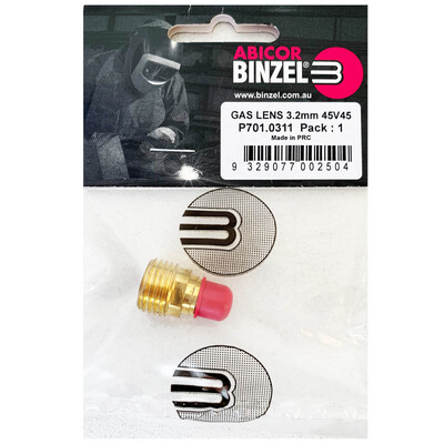 45V45 3.2MM GAS LENS 9/20 Binzel Abicor P701.0311 (Each)
