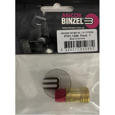 Gas Lens 45V25S CB MD GL 1.6 17/18/26 Binzel P701.1288 Pack-1
