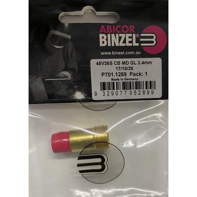 Gas lens 45V26S CB MD GL 2.4mm 17/18/26 Binzel P701.1289 pack-1