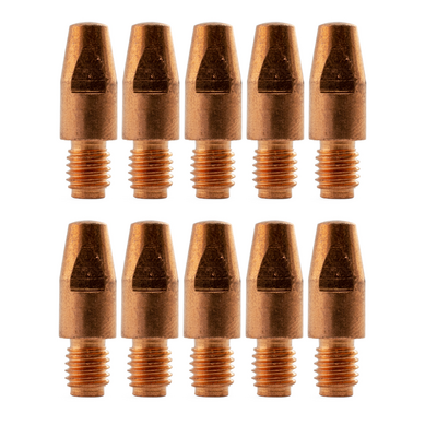Contact Tips 1.0mm x M8 10mm Aluminium Binzel Style 36/38/500 Unimig PCTAL0005-10 Pack Of 10