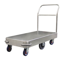 Wide 6 Wheel Stock Platform Trolley Single Handle Richmond PGR200