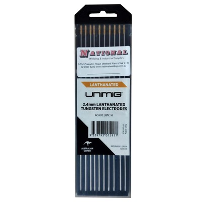 Lanthanated TIG Tungsten Electrode 2.4mm Unimig PTR0002-24