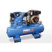 Air Compressor Electric Start Yanmar Diesel 125 Litres Puma PU P30Y ES