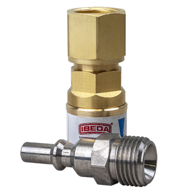 Quick Action Coupler Oxygen EN561 QODF5M5 Regulator End 5/8 UNF FM With 5/8 UNF M Pin