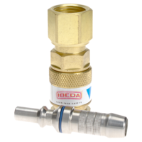 Quick Action Coupler Oxygen EN561 Regulator End 5/8 UNF FM With 10 mm Hose Tail