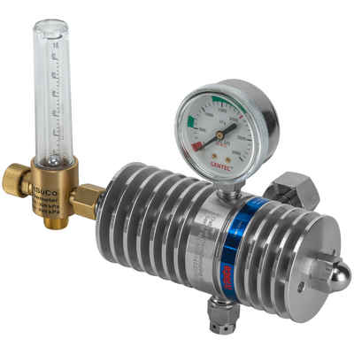Regulator 1 Stage Side Entry CO2 Type 30, Heat Sink 40Lpm Flowmeter RG1SCDHS40