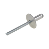 Blind Rivets Aluminium Large Flange & Steel Rivets  6-6 Bremick RPFAS0606I4 -Pkt:8