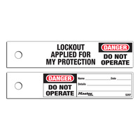 Do Not Operate Safety Maintenance Tag Masterlock S297