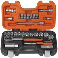 Bahco Socket Set 34pc, 3/8" Drive