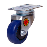 75mm Reb Rubber Wheel 80 kg Capacity Castor S3350