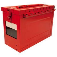 Large Portable Group Lock Box with Key Window & Rewritable Tag Masterlock S602