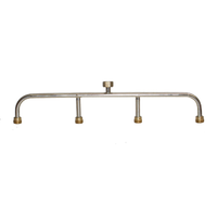 LPG 4 Burner Manifold Inlet: 20 x 1mm RH FM To Suit Broad Flame Burners SBM4B