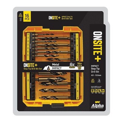 Onsite Plus Impact Step Tip Drill Set 16 Piece SM16ST
