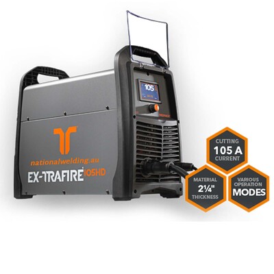 Plasma Cutter 105HD Package w/8m Hand Torch EX-Trafire T-EX105HD-H8M Heavy Duty Performance