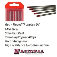 1mm 2% Thoriated Tig Tungsten Electrode Pack of 10