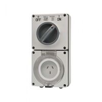 Combination Switched Socket 3 Pin Single Phase 15Amp 250V TCO315