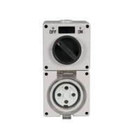 Power Outlet 32A 4 Round Pin 500V Wall mount TCO432