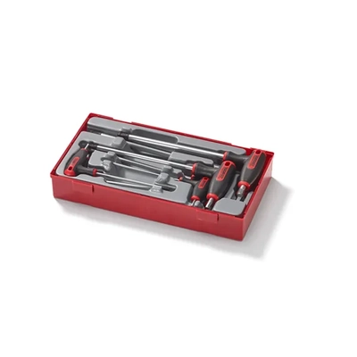 T-Handle HEX Driver Set 2.5-8mm 7-Piece TC-Tray Teng Tools TE-TTHEX7