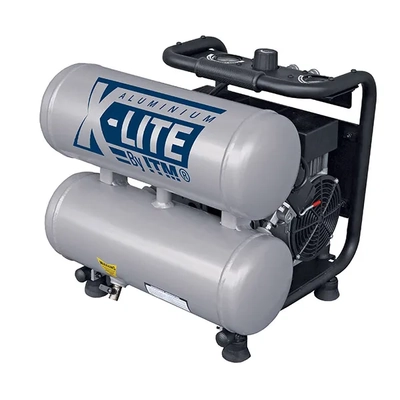 X-Lite Air Compressor Silent 2Hp Aluminium Twin Tank 16L Fad 125l/Min ITM TM350-20016