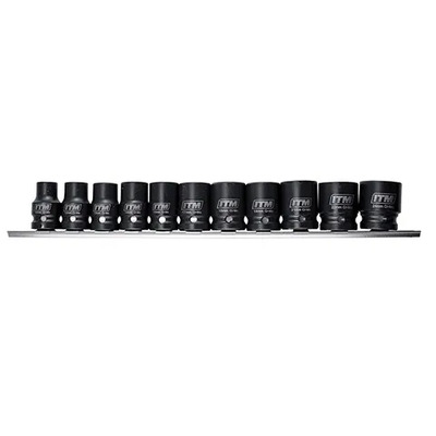 1/2" DR Impact Socket Rail Set 11Pce - Metric, 10-24mm ITM TM371-001