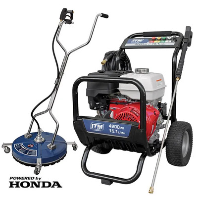 Petrol Pressure Washer Kit With 21 HD Surface Cleaner GX390 Honda Engine 4200PSI 15.1L/MIN ITM TM542-4200K1
