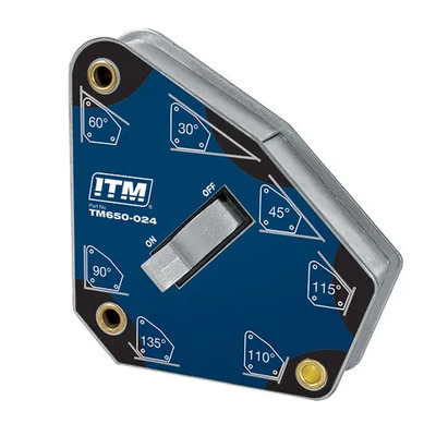Switchable Multi Angle Welding Clamp, 30KGS Force, 110MM, 30°,45°,60°,90°,110°,115°, 135° & 165°, Powerful NDFEB Magnet ITM TM650-024