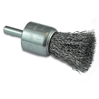 Crimp Wire End Brush 25mm 1/4" Hex Shark ITM TM7021-025