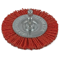 Nylon Spindle Mounted Wheel Brush 75mm Thickness 10mm 80 Grit 1/4" Hex Shank ITM TM7102-075