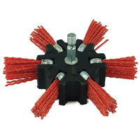 Nylon Flapper Wheel 100mm 1/4" Hex Spindle 80 Grit ITM TM7103-100