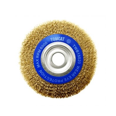 150mm x 20mm Multi-Bore Crimped Wheel Brush Tomcat TWB15020