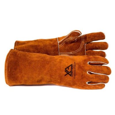 UNIMIG Large Professional Brown Gauntlet Leather Welding Gloves – Left UMWG1LL