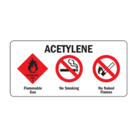 Label Acetylene For Manifold & Outlets (1 Pack = 100 Labels) Tesuco W-MANLAB-03