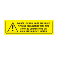 Label Pipeline Low Pressure Warning (1 Pack = 100 Labels) Tesuco W-MANLAB-04